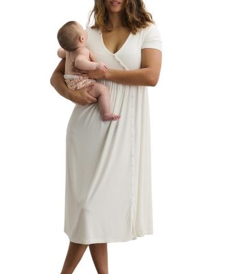  The Softest Rib Side Seam Nursing Maxi Dress