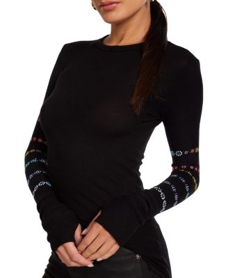  Mckinley Crystal Evil Eye Stripe Top