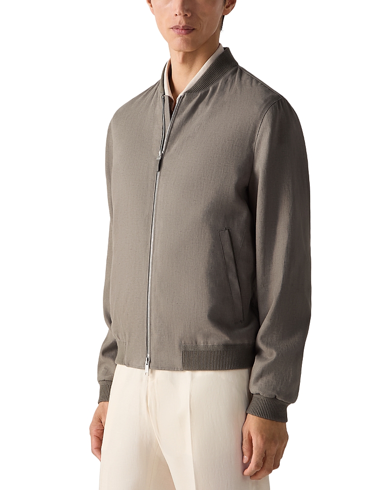 Zegna Oasi Lino Bomber Jacket