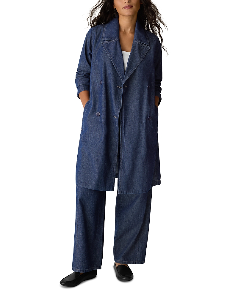 Eileen Fisher Petites Denim Trench Coat