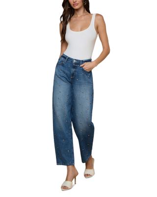 Bex High Rise Rodeo Studded Jeans in Solvang