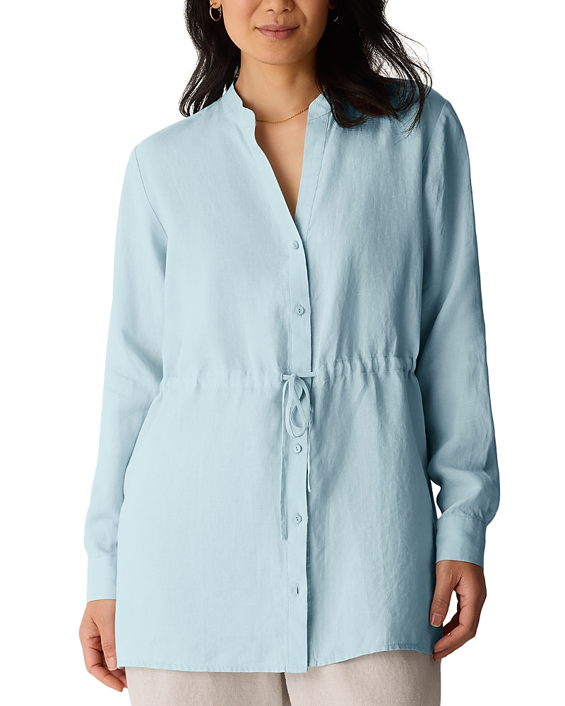 Eileen Fisher Mandarin Collar Long Shirt