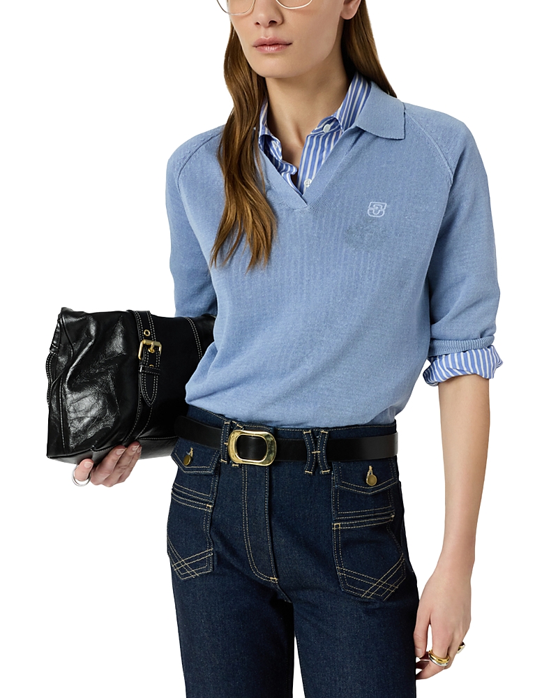 Gerard Darel Loula Johnny Collar Sweater