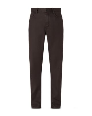 Slim Fit Stretch Cotton and Linen Roccia Pants