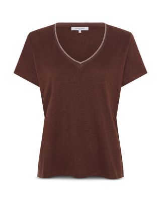Mirana Linen V Neck Top