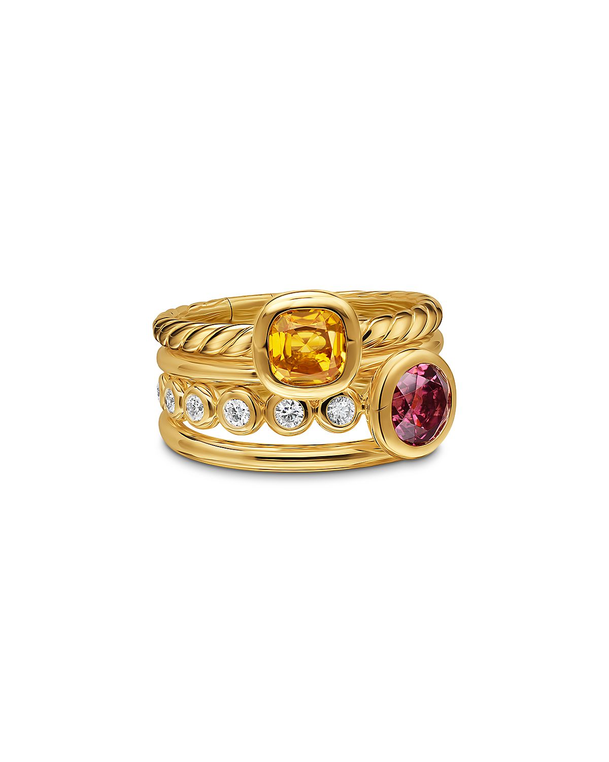 Dy Mercer Color Stone Multi Row Ring