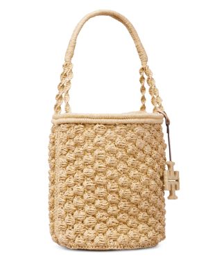 Ella Hand Crochet Straw Bucket Bag