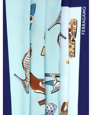 Shoe Print Silk Scarf