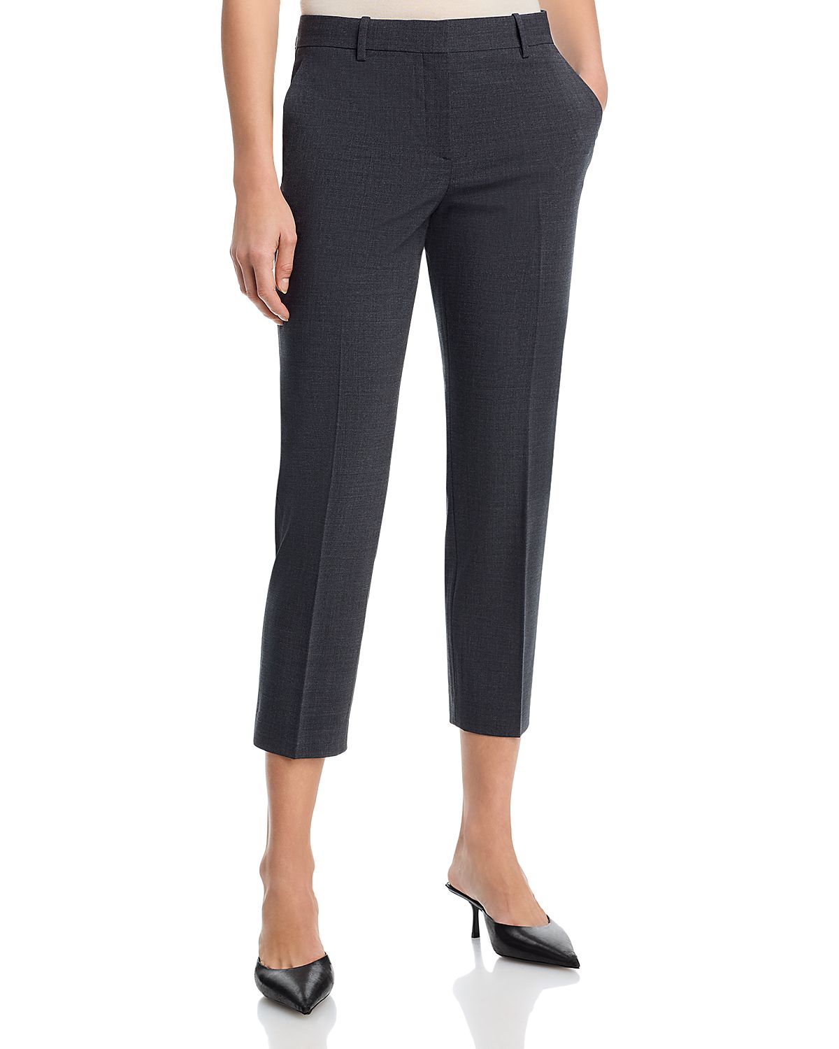 Theory Treeca Wool-Blend Cropped Pants