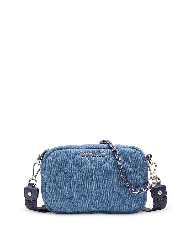 Mz Wallace Crosby Mini Quilted Denim Crossbody Bag