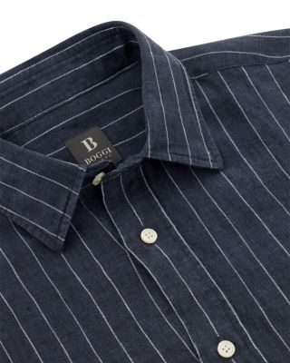 Regular Fit Stripe Linen Shirt