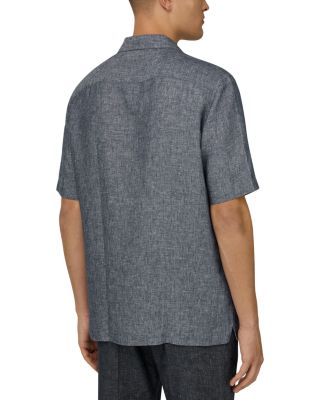 Camp Collar Linen Denim Shirt