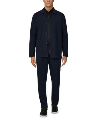 Regular Fit Seersucker Shirt Jacket