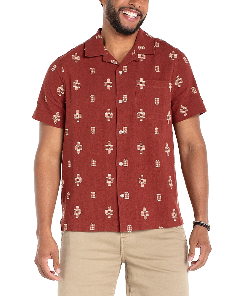 Liverpool Los Angeles Short Sleeve Button Up Camp Shirt