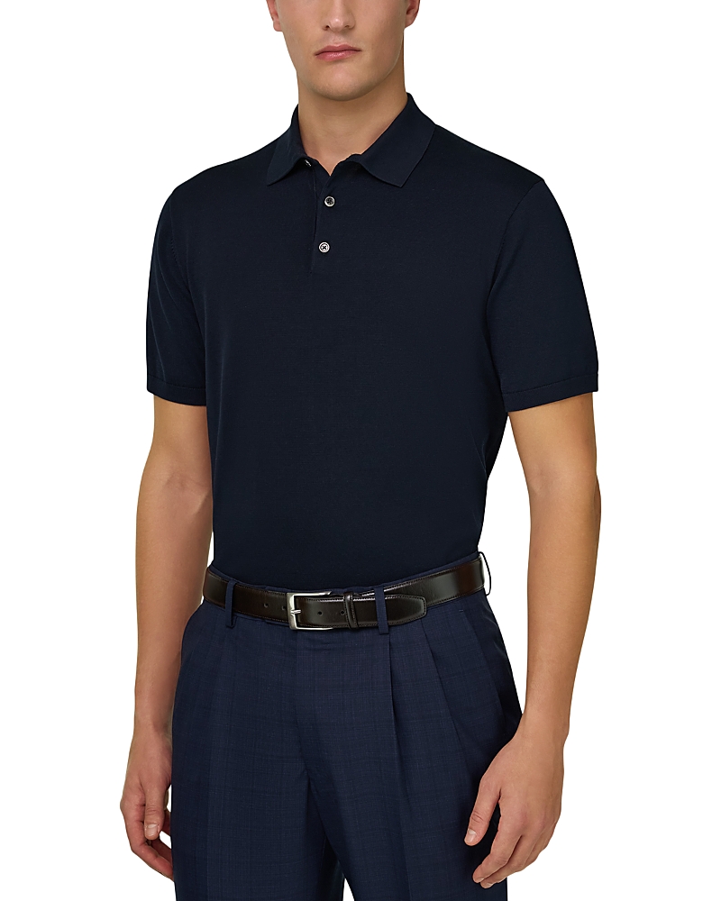 Boggi Milano Regular Fit Cotton Silk Polo Shirt