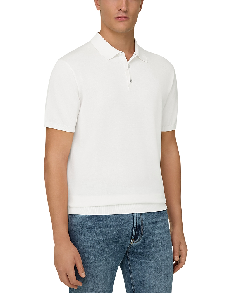 Boggi Milano Regular Fit Cotton Silk Polo Shirt