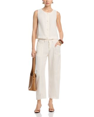 Foster Sleeveless A Line Linen Top