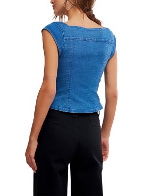 Marilyn Denim Corset Top
