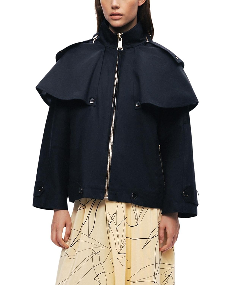 Nocturne Hooded Short Trench Jacket