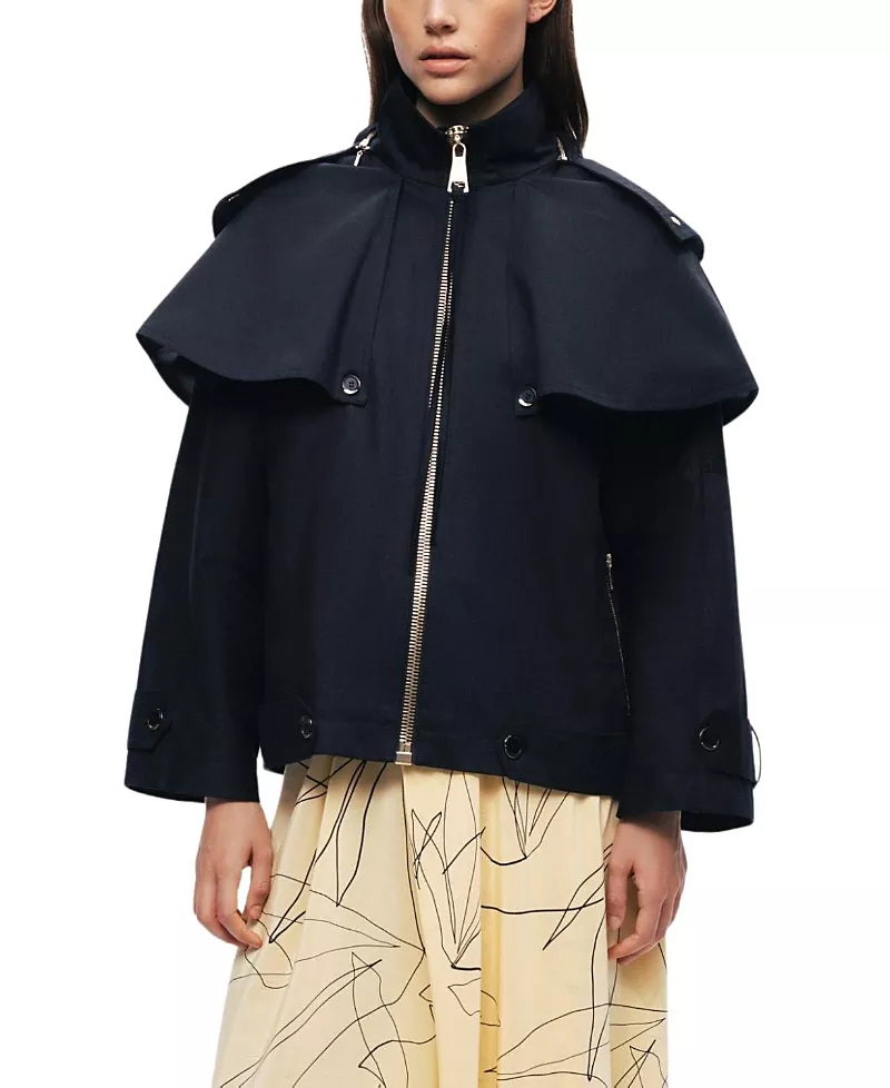 Nocturne Hooded Short Trench Jacket