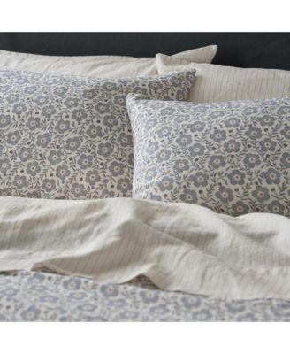 Folk Floral Linen Blend Pillowcase Pair