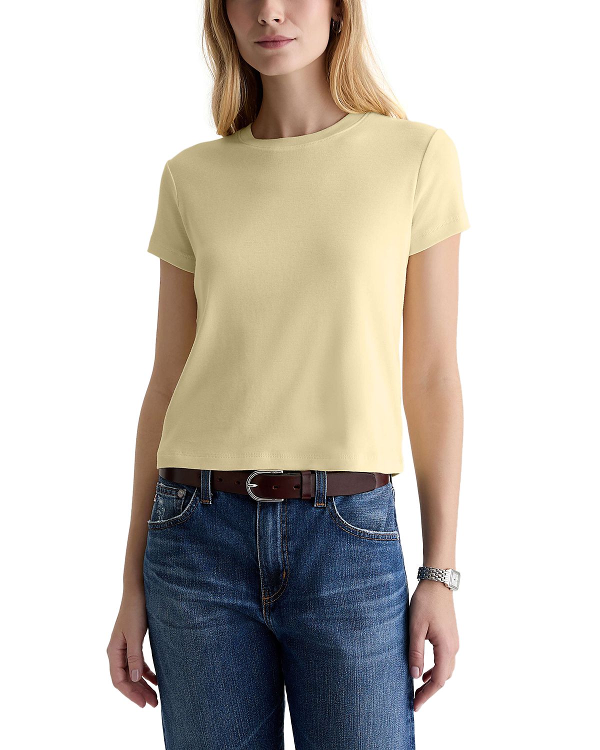 Ag Sadie Crew Cropped Tee