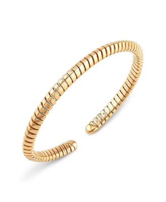 18K Yellow Gold Trisolina Bangle Bracelet