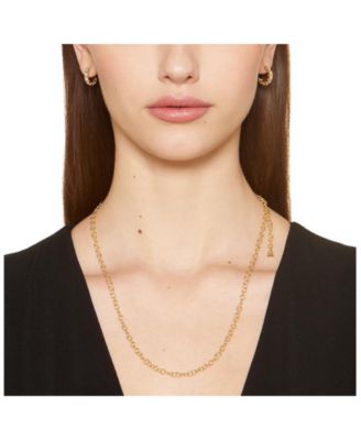 18K Yellow Gold Fine Round Link Chain Necklace, 24"