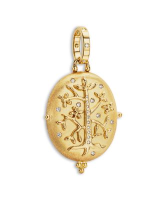 Temple St. Clair 18K Yellow Gold Tree of Life Locket with Diamonds