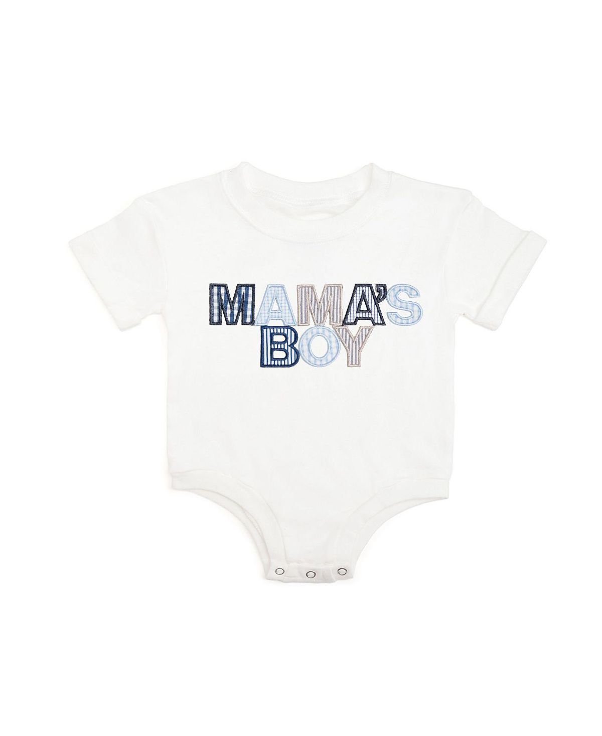 Sweet Wink Boys' Mama's Boy Patchwork Short Sleeve Romper - Baby