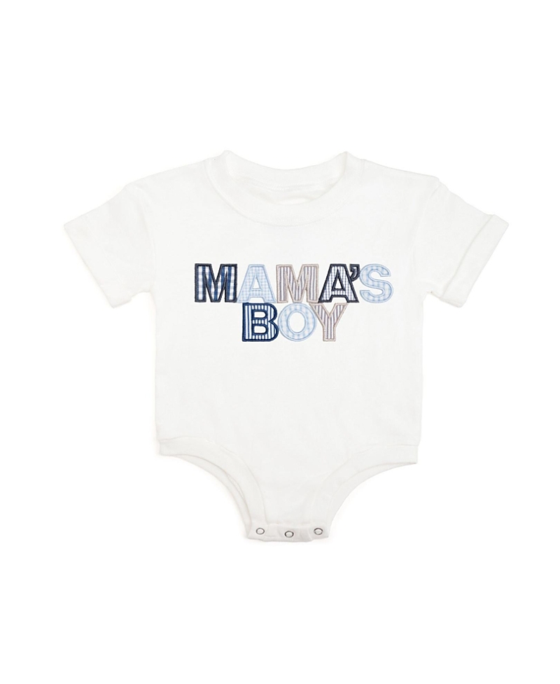 Sweet Wink Boys' Mama's Boy Patchwork Short Sleeve Romper - Baby