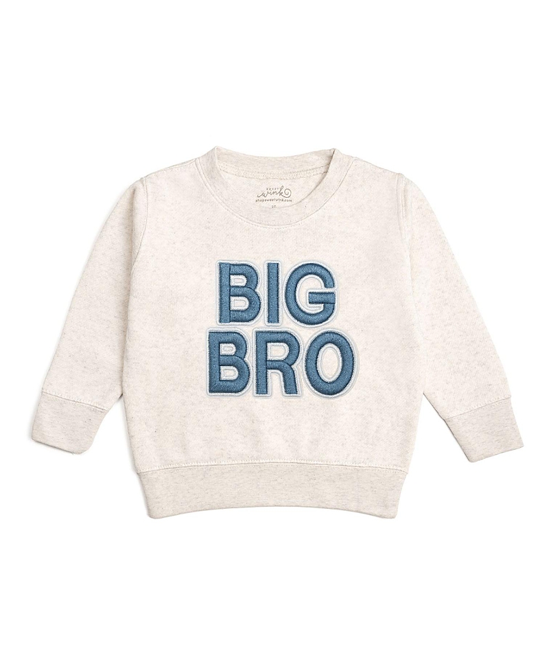 Sweet Wink Boys' Big Bro Embroidered Patch Sweatshirt - Baby, Little Kid