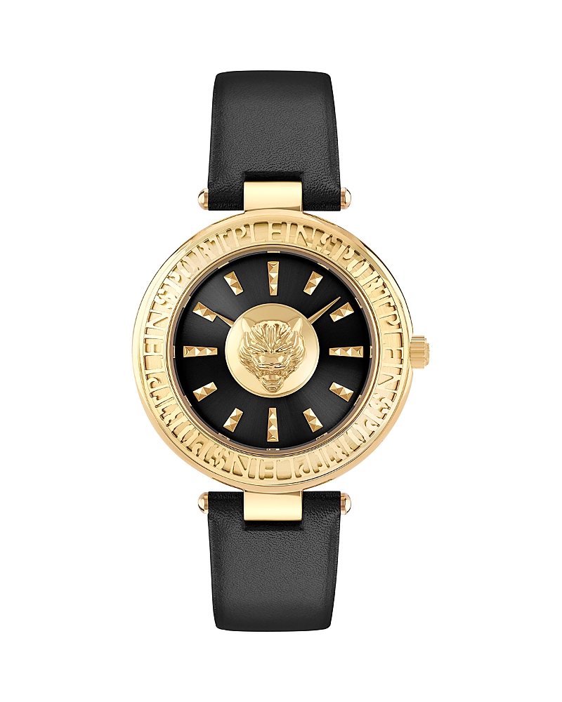 Plein Sport Opium Leather Strap Watch, 38mm