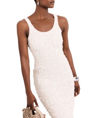  Women's Sequin Mesh Midi Dress
