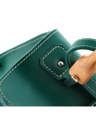  PM Saigon Top Handle Bag Coated Canvas with Leather