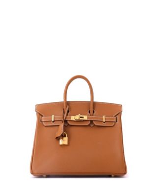 Birkin 25 Handbag Brown Epsom with Gold Hardware