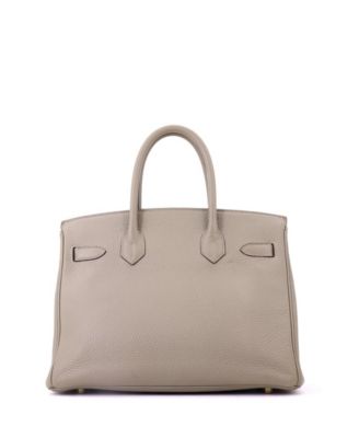 Birkin 30 Handbag Green Clemence with Gold Hardware