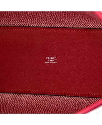 27 Cabas H en Biais Tote Canvas with Leather