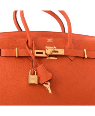 Birkin 30 Handbag Orange Togo with Gold Hardware