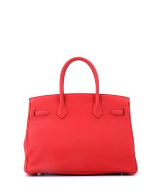 Birkin 30 Handbag Red Togo with Palladium Hardware