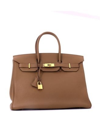 Birkin 35 Handbag Brown Togo with Gold Hardware