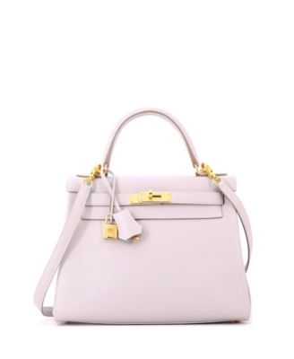 Kelly 28 Handbag Grey Evercolor with Gold Hardware
