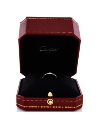  Love Wedding Band 1 Diamond Ring 18K White Gold with Diamond