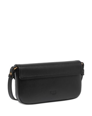 Flat Vitello Leather Saddle Bag 