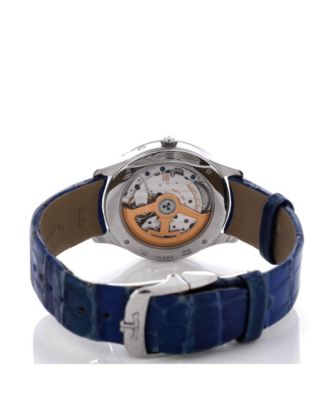  Master Ultra Thin Moonphase Automatic Watch in Stainless Steel and Alligator with Diamond Bezel 39mm