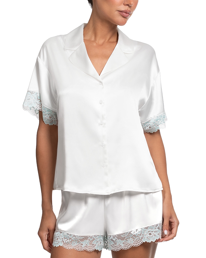 In Bloom by Jonquil Stretch Satin Shortie Pajama Set