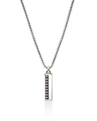 Sterling Silver Nailhead Tag Necklace, 22"