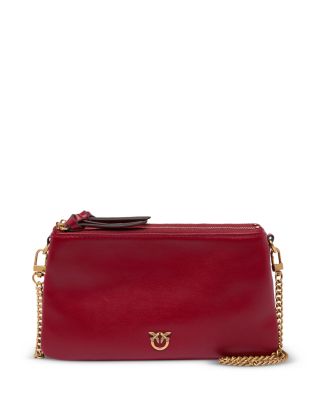 Double Mini Vitello Leather Crossbody 