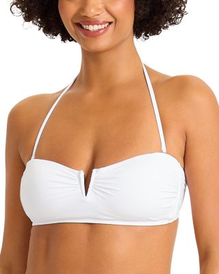 Pearl V Front Bandeau Bikini Top & Pearl Hipster Bikini Bottom