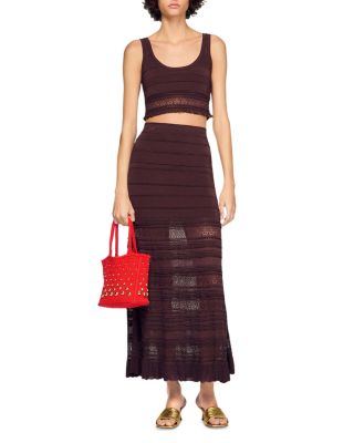 Andre Pointelle Knit Crop Top